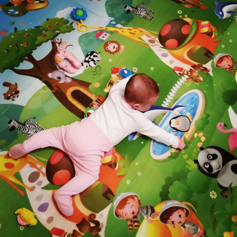 Tikar bermain bayi dua sisi he - Repotting Mat ulasan dan harga