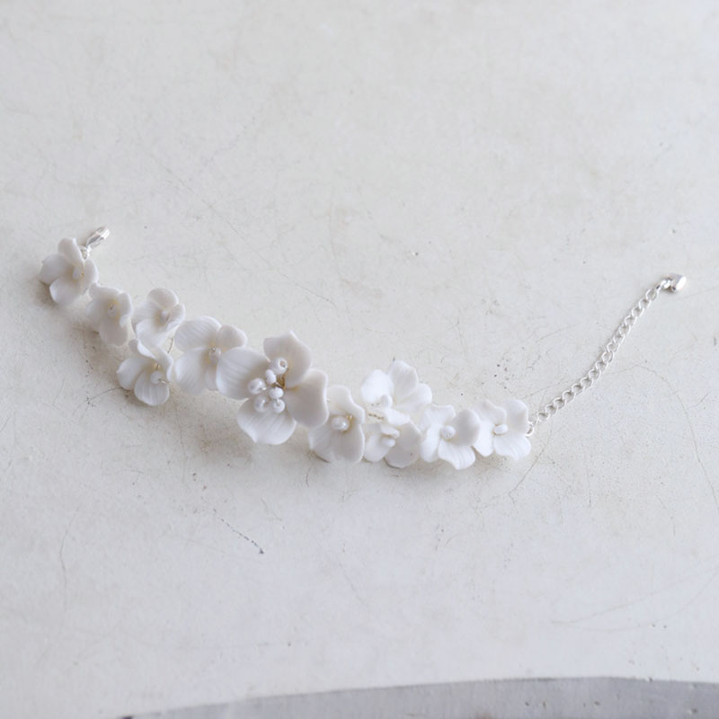 Gelang bunga porselen putih bu - Snake Plant Ceramic ulasan dan harga