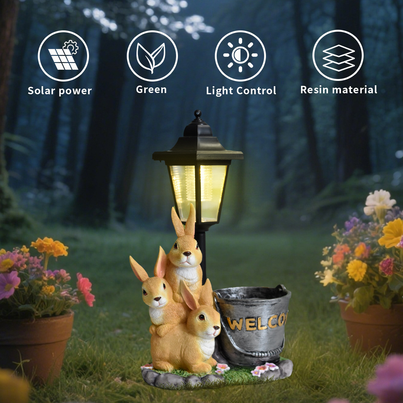 Lampu Taman Tenaga Surya Bentu - Succulent Set ulasan dan harga